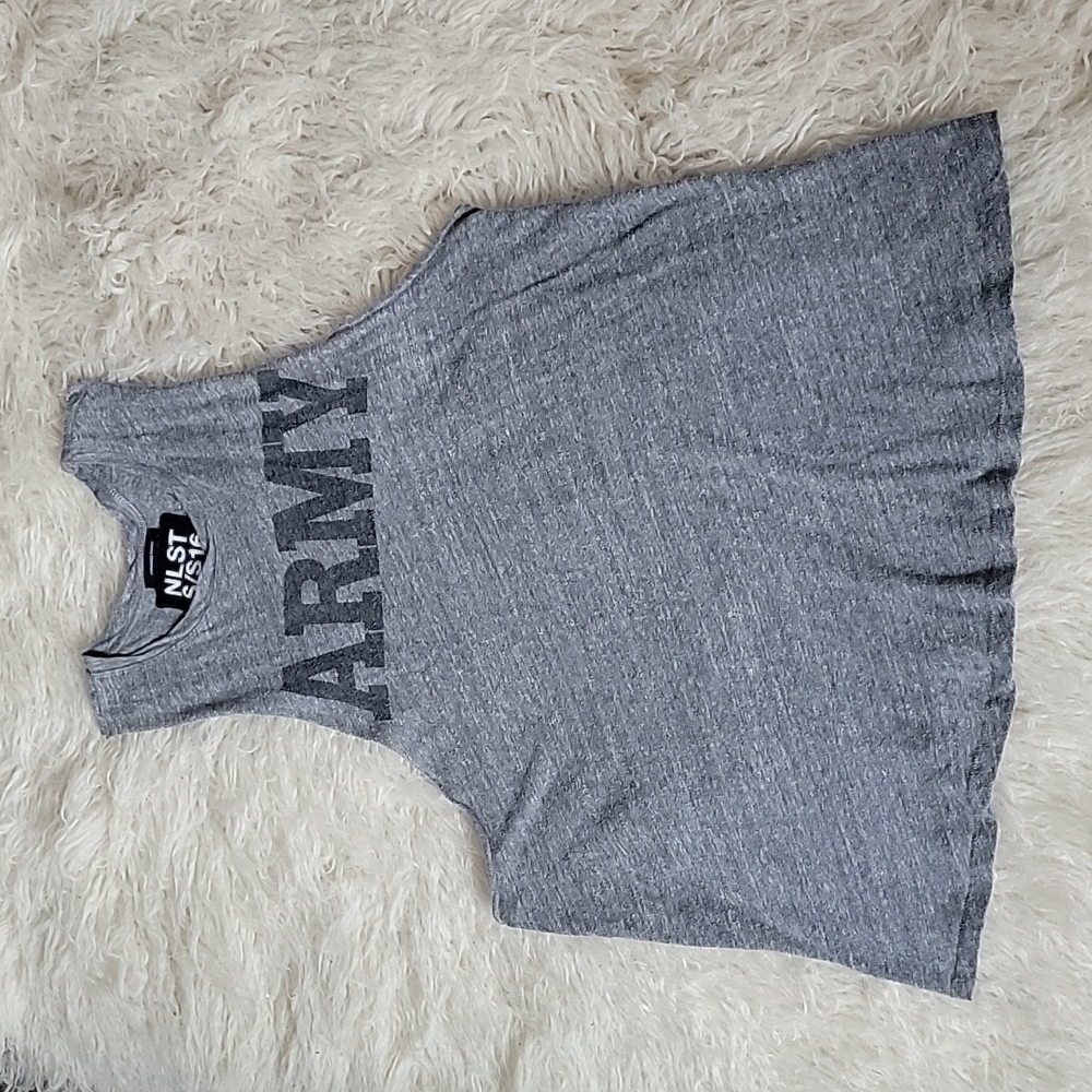 NLST S/S16 Army Cut Off Racerback Muscle Tank Japanese Fabric - Picture 2 of 9
